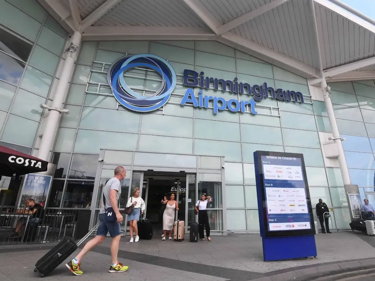 Birmingham Airport, a major international gateway in the UK